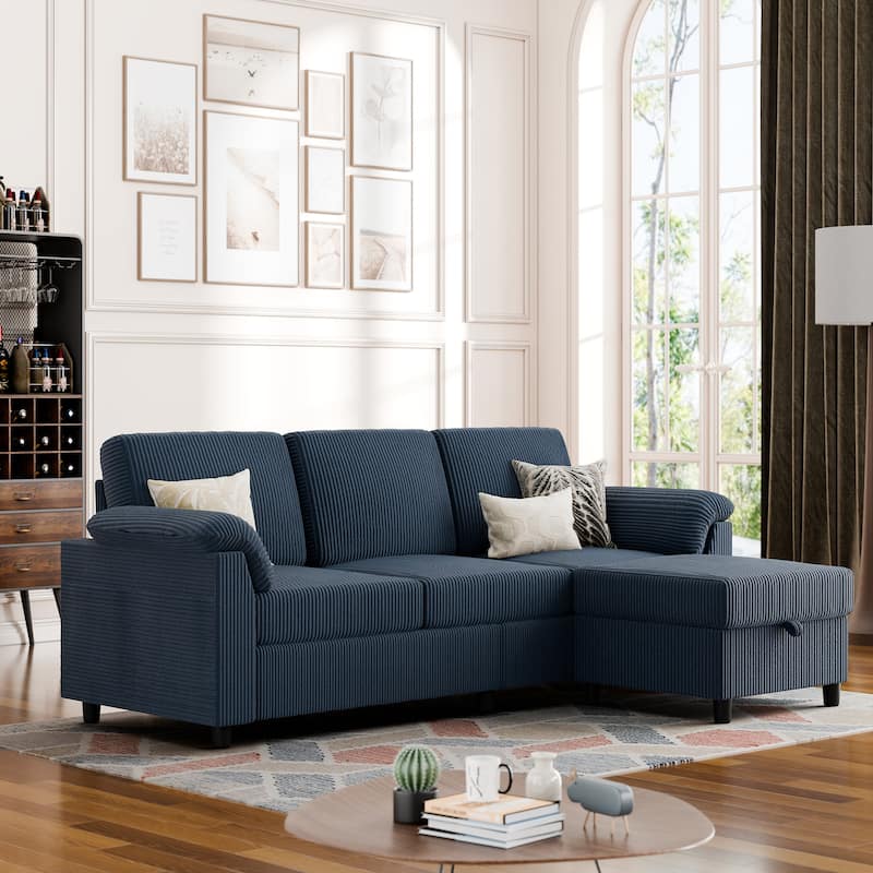 Futzca Corduroy Sofa Couch with Storage