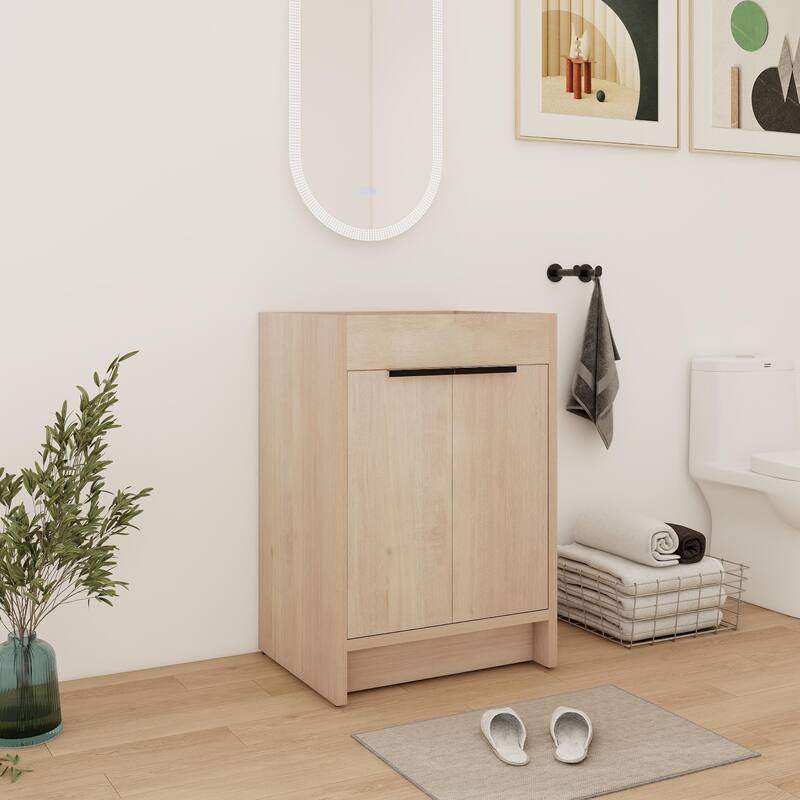 24/30/36 Inch Freestanding Bathroom Vanity Cabinet with Soft Close Door and Adjustable Shelf (Without Sink)