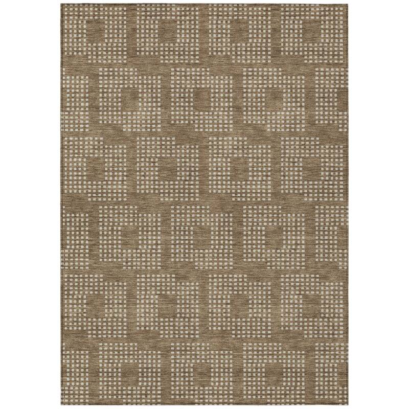 HomeRoots Geometric Transitional Rectangle Outdoor Rug