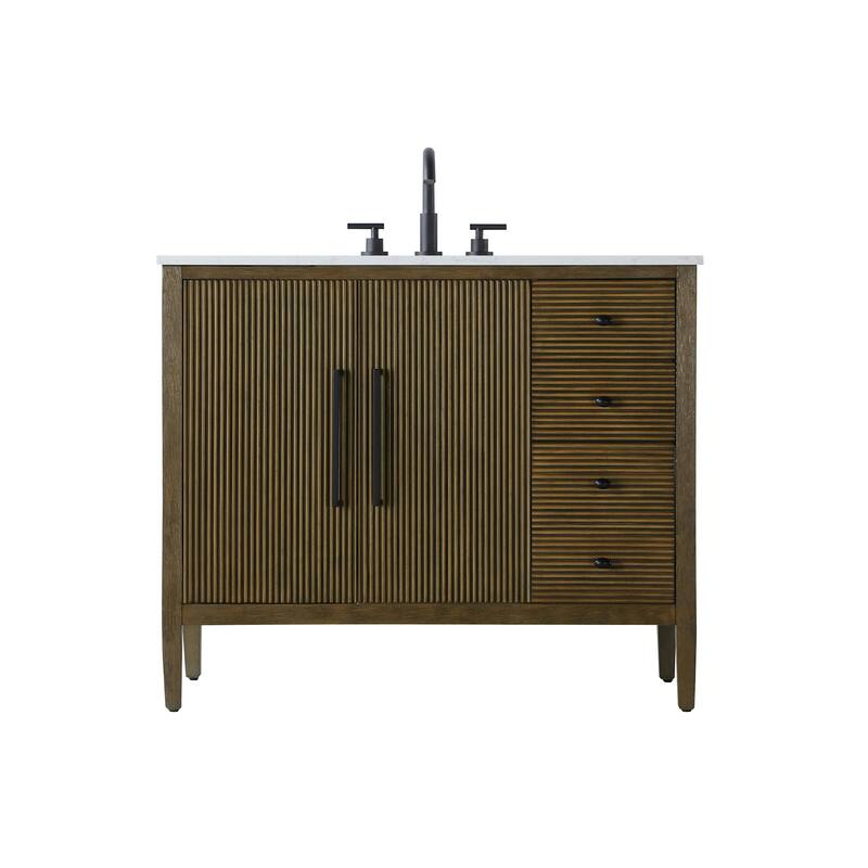Elegant Lighting VF29642 Blakely 42" Free Standing Single Basin Vanity - Hazel Oak