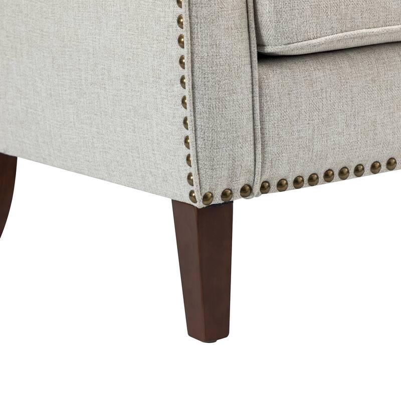 Lucretius Armchair with Nailhead Trim by HULALA HOME