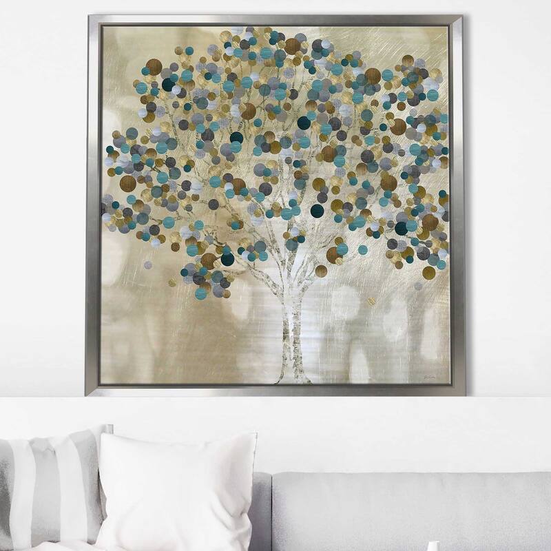 "A Teal Tree" Print on Floating Canvas