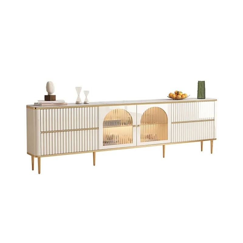 JASIWAY Light Luxury Modern Rectangle TV Stand