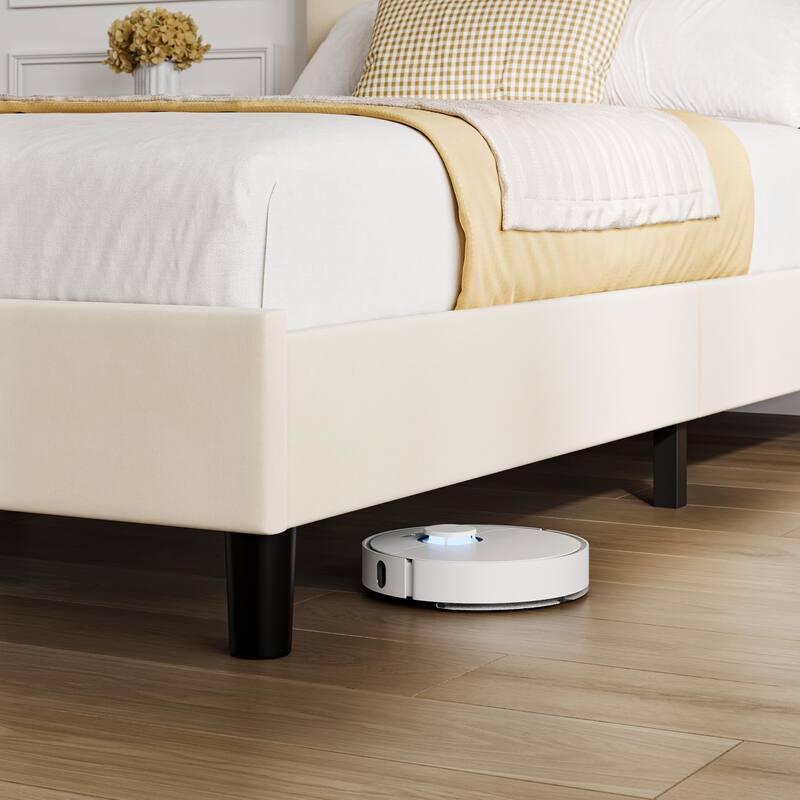 Bed Frame with Adjustable Headboard