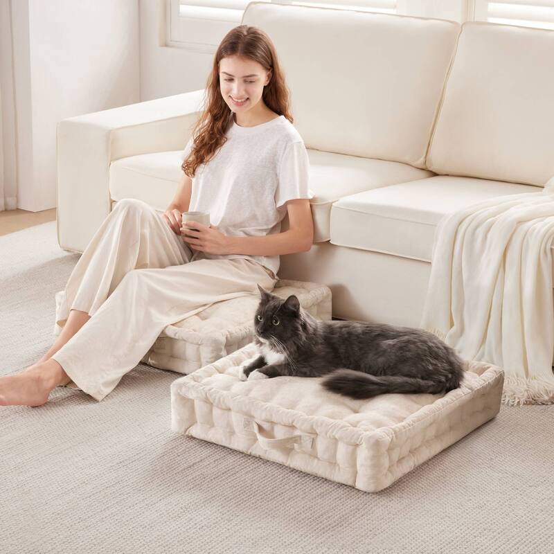 Intelligent Design Azza Poly Chenille Square Floor Pillow Cushion