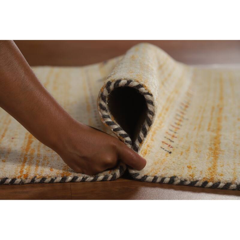 Little Animals Gabbeh Indian Rug Handmade Wool Carpet - 3'10" x 5'9"