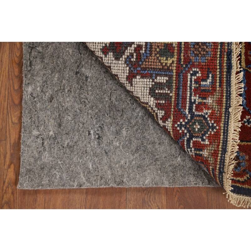 Traditional Heriz Serapi Accent Rug Hand-Knotted Blue Wool Carpet - 2'0" x 3'0"