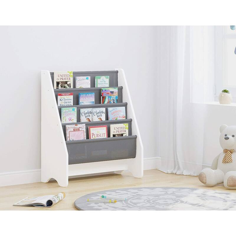 UTEX Kids Sling Bookshelf, Magazine Rack,Book Rack for Kids,Book Organizer