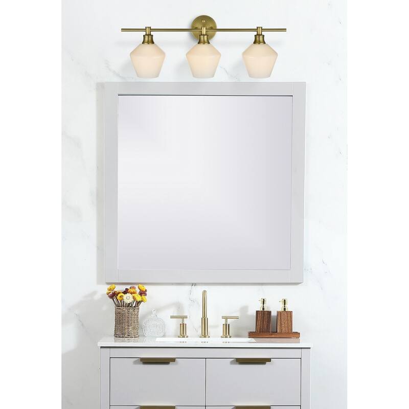 Elegant Lighting Gene 3 Light 28" Wide Bathroom Vanity Light with