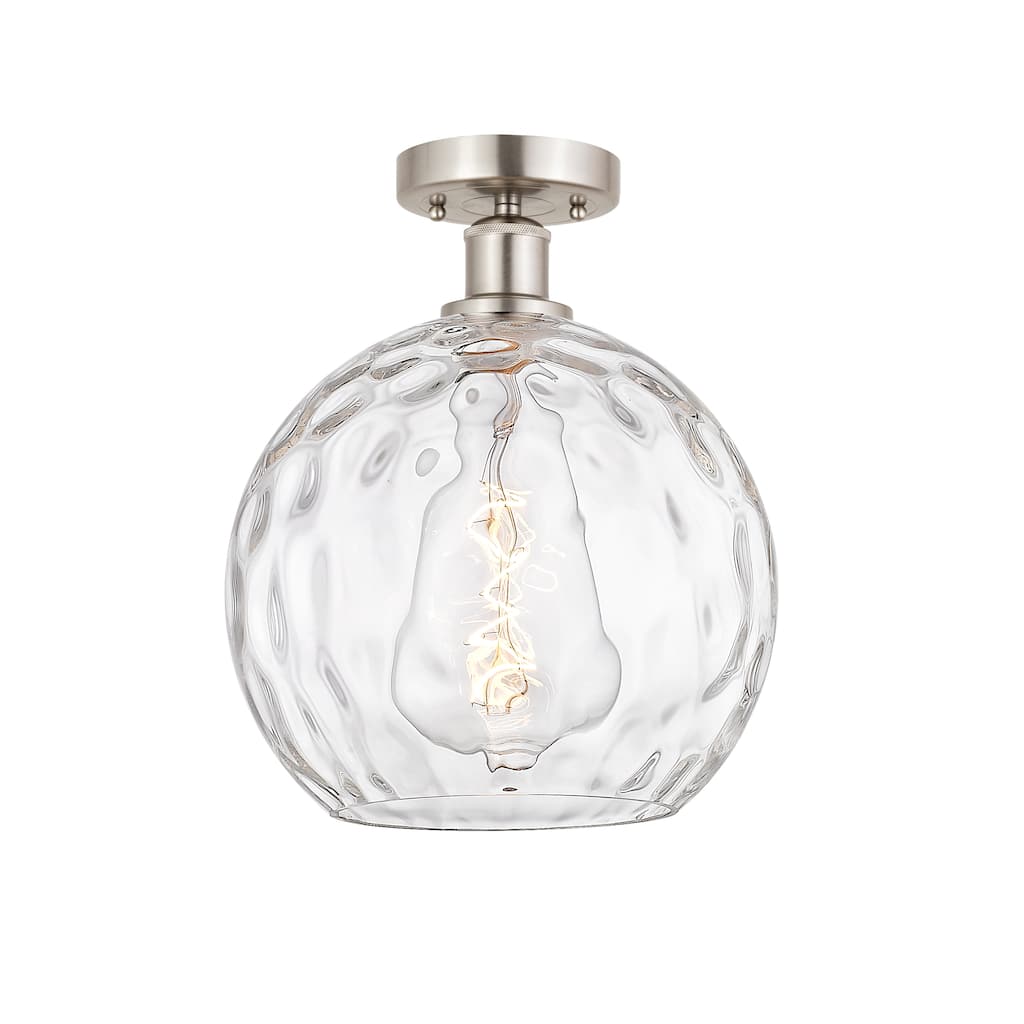 Innovations Lighting Edison Athens Water Glass - 1 Light 10" Semi-Flush Mount