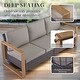 preview thumbnail 4 of 13, Gymojoy PE Rattan Sofa Deep Seating Sofa with Ottoman - Brown