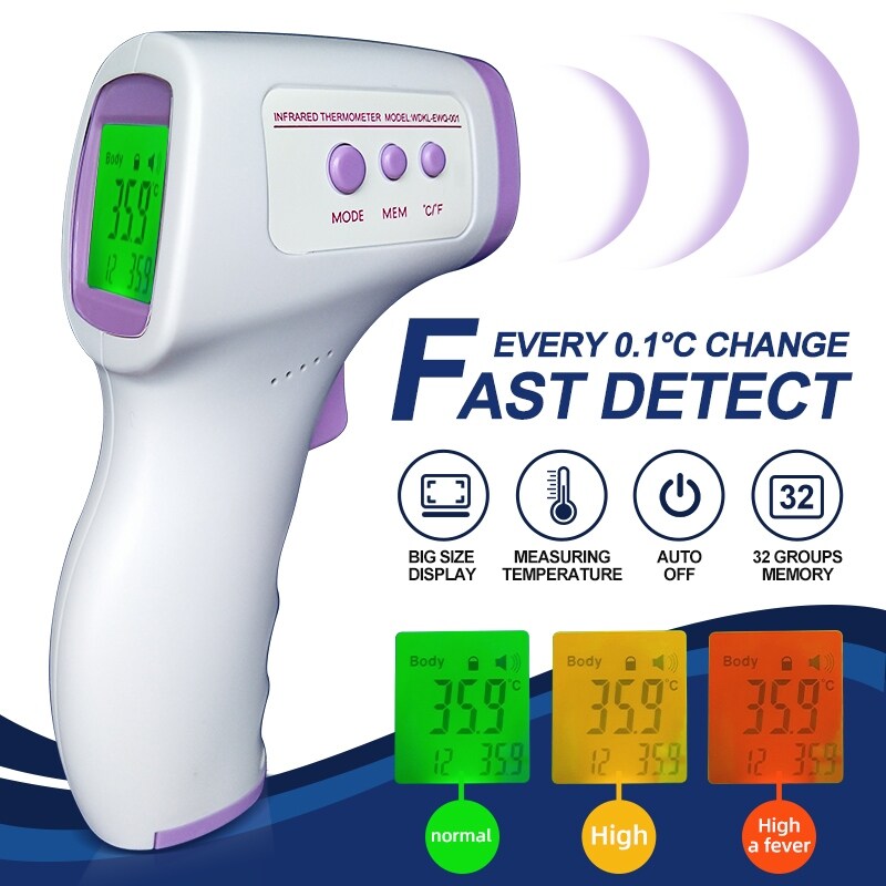 Dnasrivew Portable Digital LCD Baby Kids Soft Head Thermometer Ear Armpit Oral Temperature Meter Meter Random Color