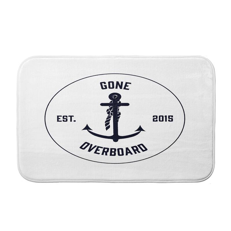 Gone Overboard Bath Mat - 21 x 34 - White