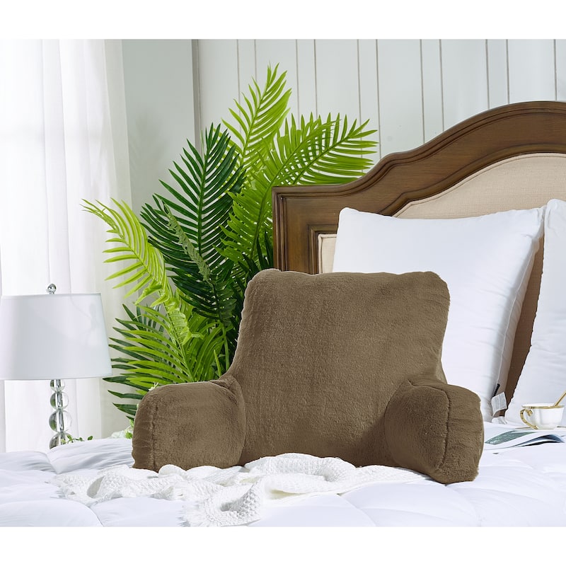 Home Soft Things FauxFur Bedrest Reading Pillow