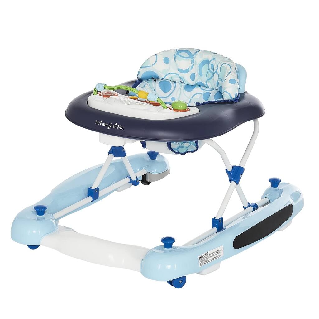 Go-Getter Baby Walker and Walk Behind Walker, Adjustable Seat Height, Comfortable Padded Seat, Easy to Fold, Pack