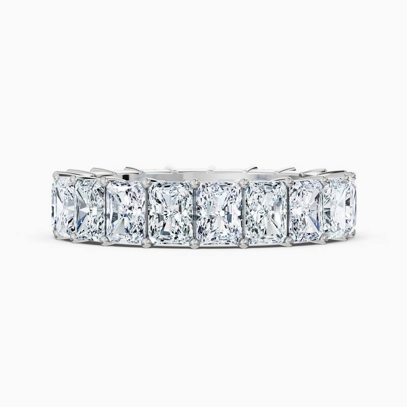 Auriya 14k Gold Radiant North-South Lab Grown Diamond Eternity Band 3.00 - 11.25 ct. tw. (F-G, VS) - 5.00 ct. wt. - 7 - White