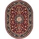 preview thumbnail 13 of 36, Safavieh Handmade Classic Vernice Traditional Oriental Wool Rug 4'6" x 6'6" Oval - Burgundy/Navy - Oval