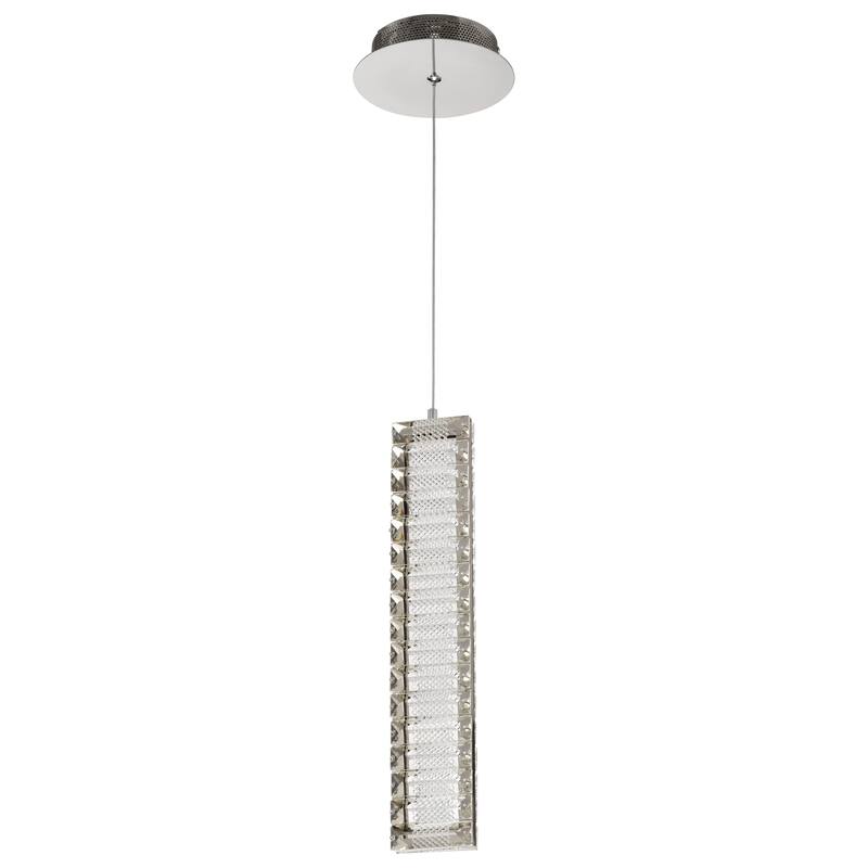 Nova LED 16 Inch Mini Pendant Polished Nickel Finish K9 Crystal - Polished Nickel