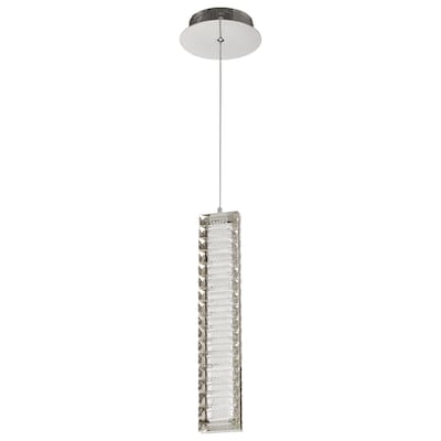 Nova LED 16 Inch Mini Pendant Polished Nickel Finish K9 Crystal - Polished Nickel