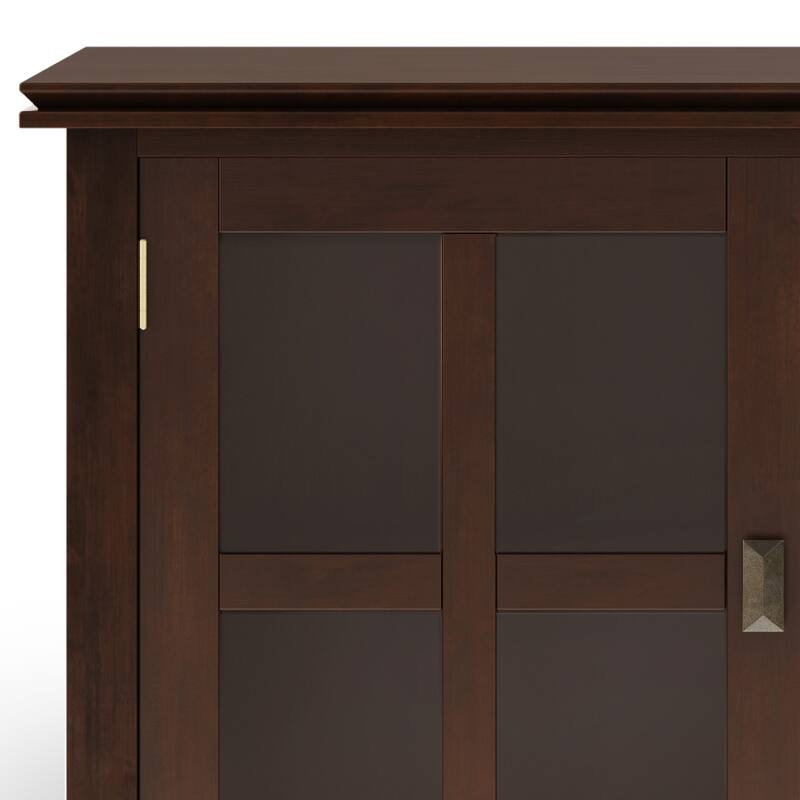 WYNDENHALL Stratford SOLID WOOD 60" Wide Contemporary Sideboard Buffet in Russet Brown - 17"d x 60"w x 30"h