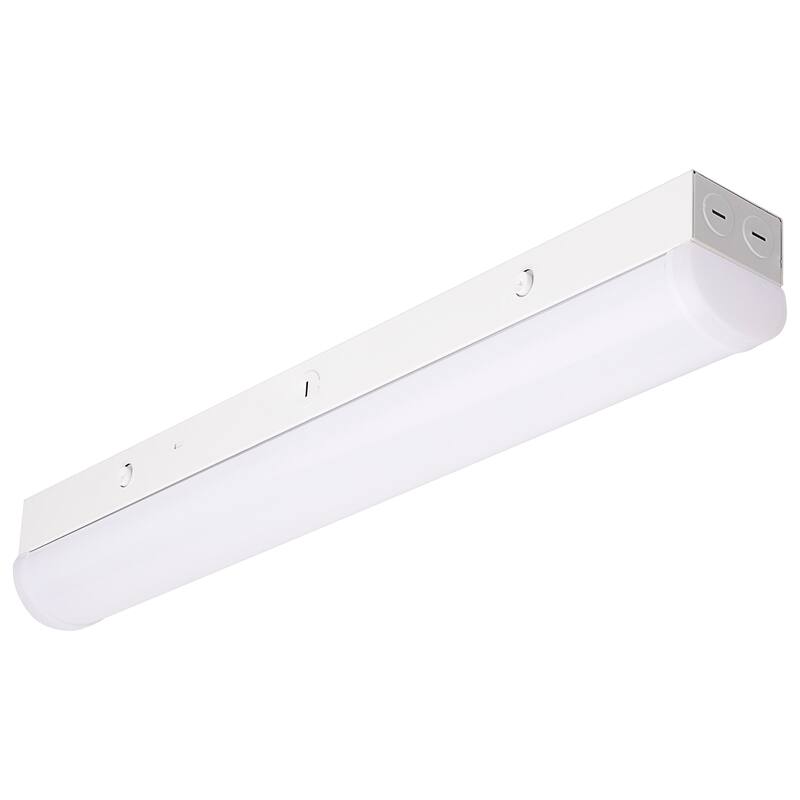 2 ft. LED 20 Watt Linear Strip Light CCT Selectable White Finish 120-277 Volt Microwave Sensor - White