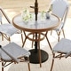 preview thumbnail 9 of 29, Martha Stewart All Weather Woven Bistro Table and Chairs Set with Aluminum Frames - 19"W x 21.75"D x 35"H