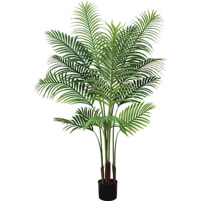 Artificial Plant,5/6 FT Fake Tree in Pot,Tall Faux Silk Plant,for Home Decor or Housewarming Gift