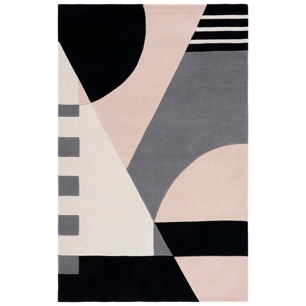 SAFAVIEH Rodeo Drive Collection Area Rug - 10' Square, Gold, Handmade Mid-Century Modern Abstract Wool, Ideal for High Traffic Areas in Living Room, Bedroom (RD863A