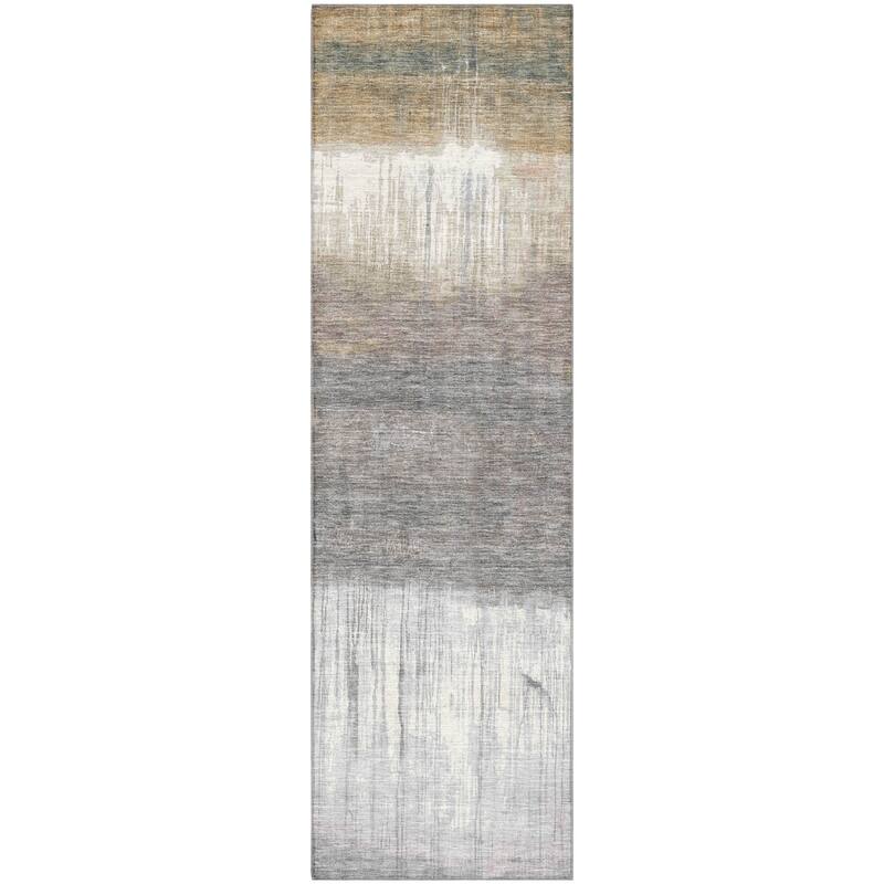 Premium Washable Super Soft Contemporary Drip Mayfield Rug