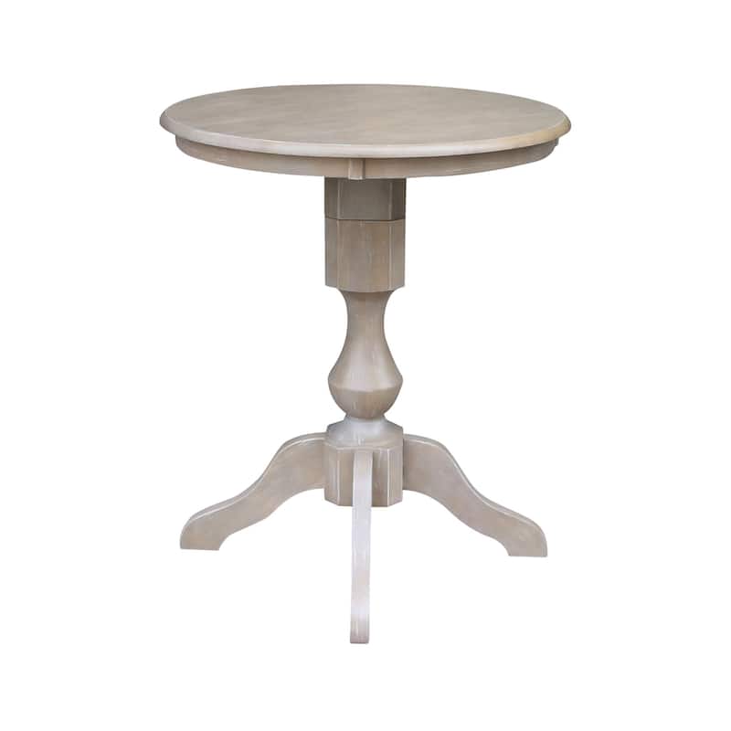 Solid Wood 30" x 30" Round Pedestal Table
