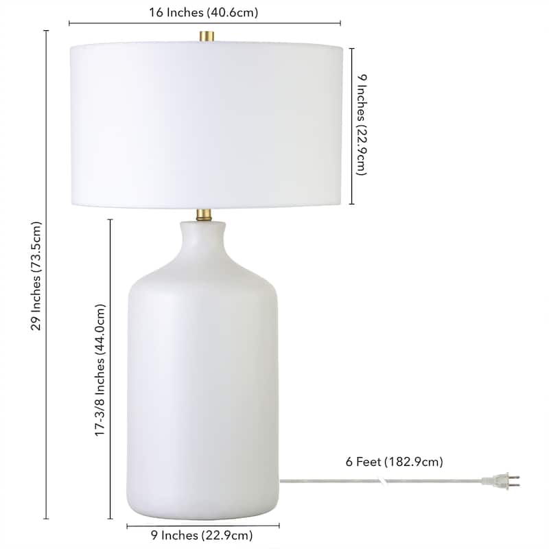 Sloane 29" Tall Ceramic Table Lamp with Fabric Shade