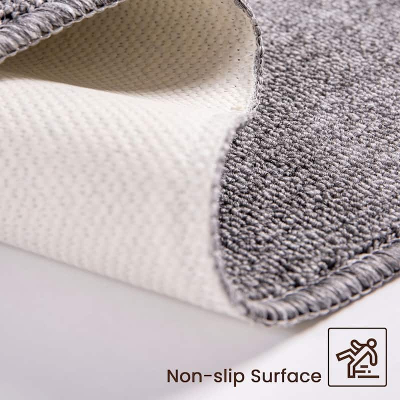 Carpet Stair Treads for Wooden Steps - Indoor Staircase Step Treads with Thick Carpet & Pattern Design