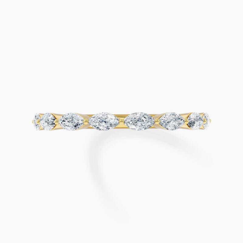 Auriya 14k Gold Marquise East-West Lab Grown Diamond Half Eternity Band 0.80 - 3.00 ct. tw. (F-G, VS)
