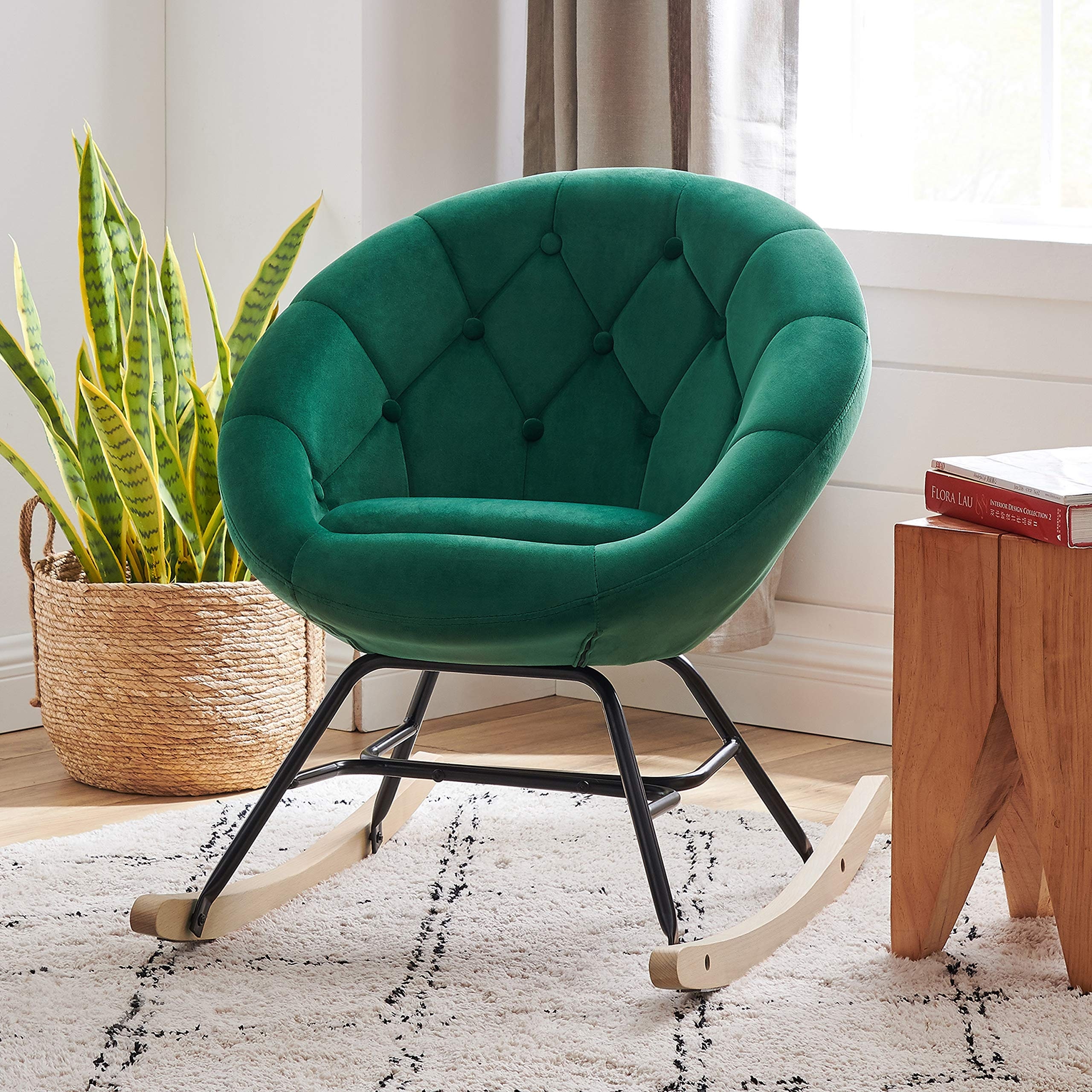 Teal round online chair