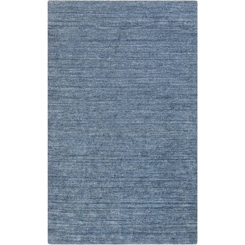 Hand-woven Dan Solid Viscose Area Rug - Blue - 3' 6" x 5' 6" - Rectangle