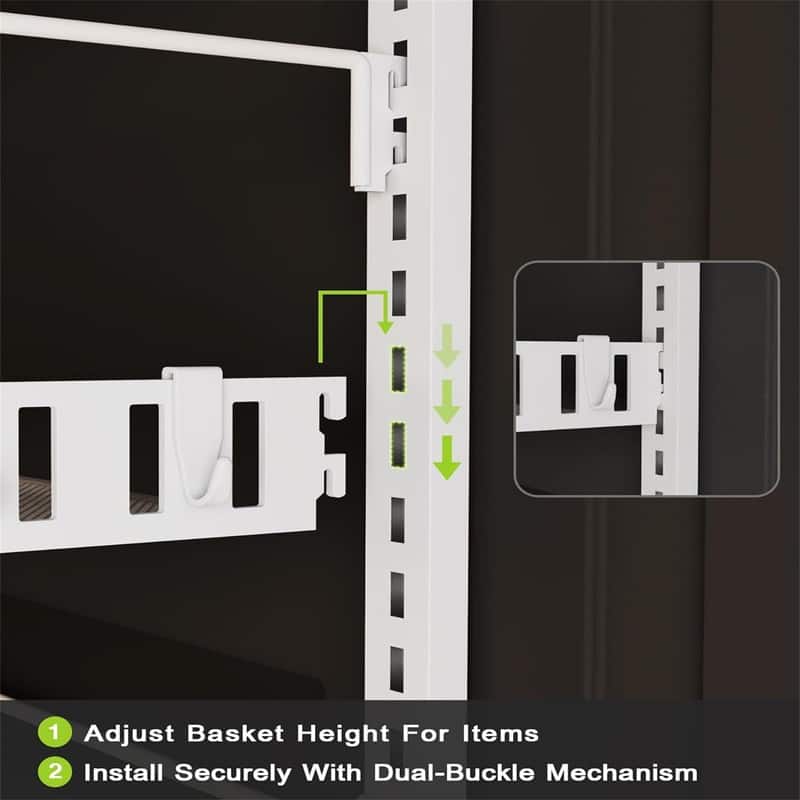 6-Tier pantry over the door organizer - 7.1"D x 17.2"W x 51.2"H