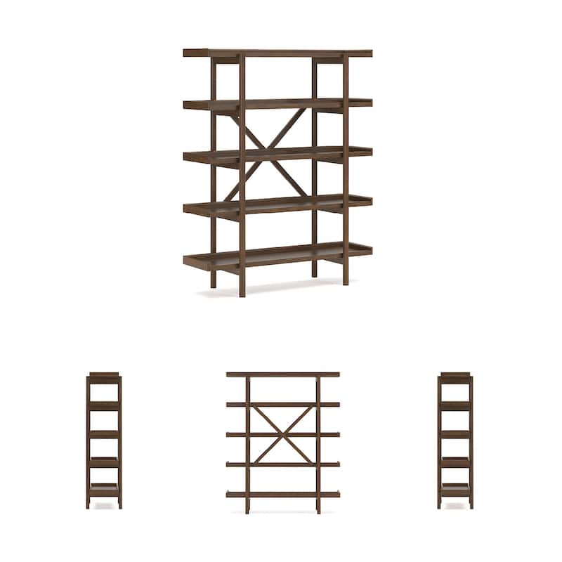 Signature Design by Ashley Lyncott Brown 70" Bookcase - 56"W x 19"D x 70"H