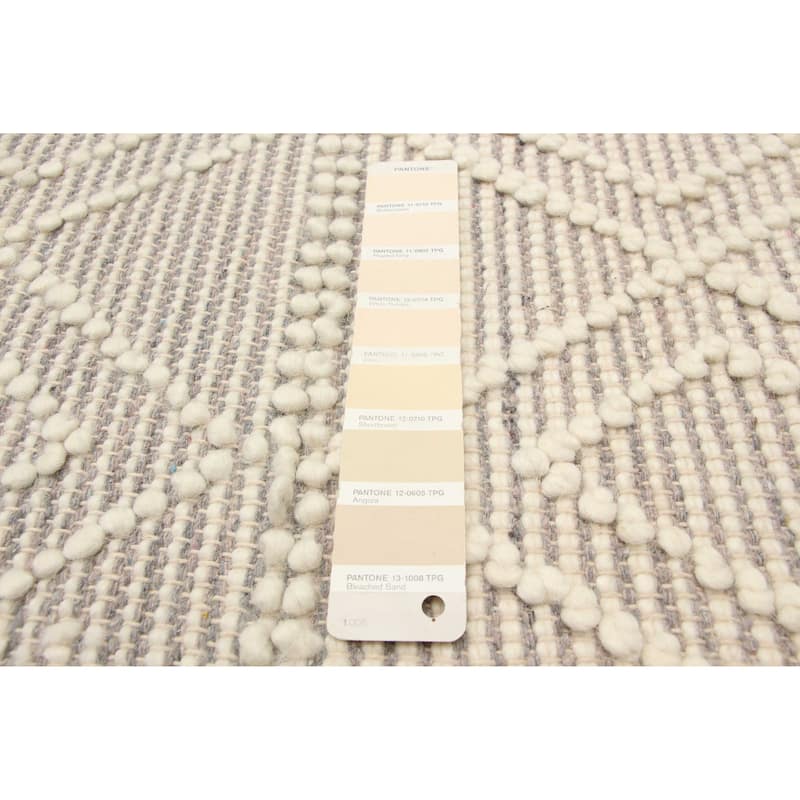 ECARPETGALLERY Braid weave Sienna Cream Wool Rug - 5'0 x 8'0