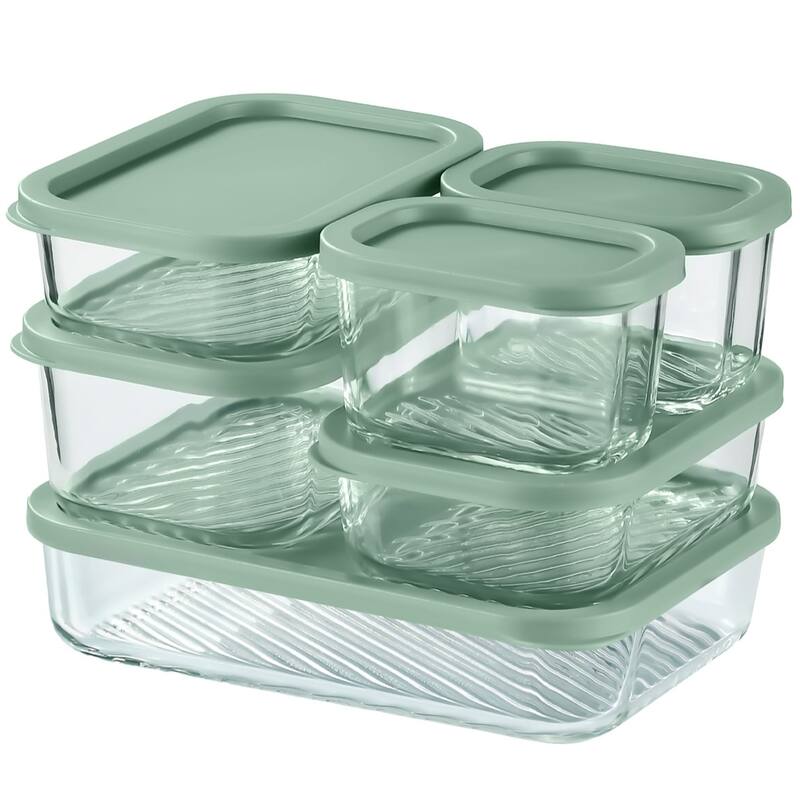 Empyrean Modular Glass Container - Sage Green - 6 Pack