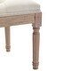 preview thumbnail 8 of 8, Padded Square Ottoman Benchand with Rubber Wood Legs(Beige Fabric)