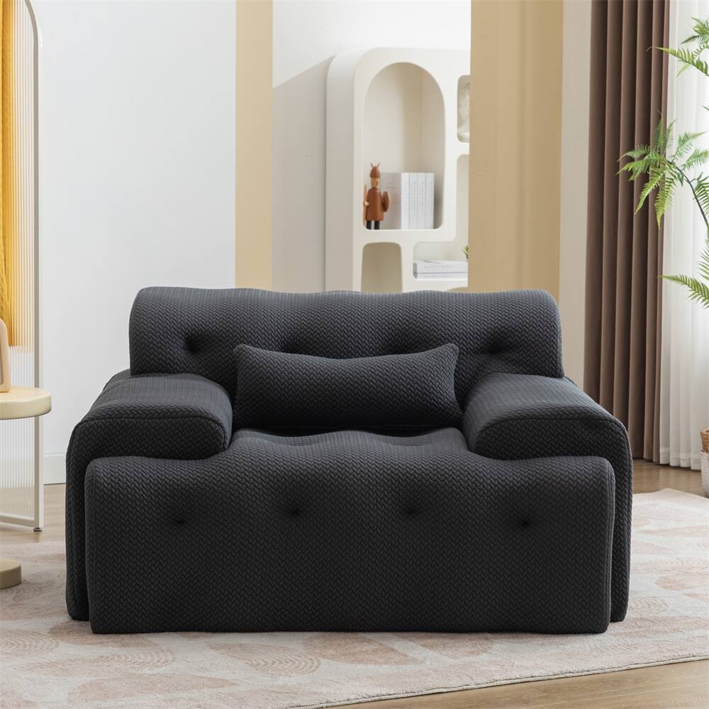 Modern Large Size 1 Seater Sofa, Pure Foam Comfy Sofa Couch