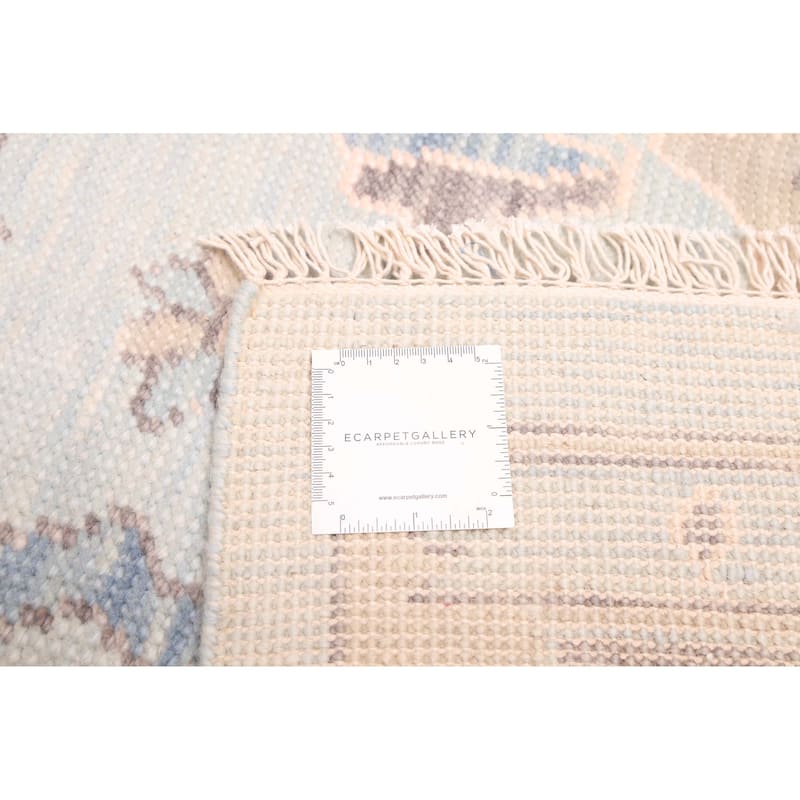 ECARPETGALLERY Hand-knotted Modern Oushak Light Blue Wool Rug - 8'0 x 9'11