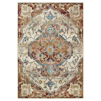 Wynnlow Denium Machine-Made Indoor Flatweave Area Rug