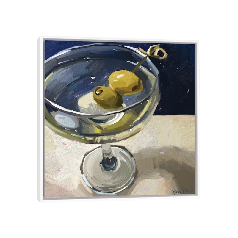 iCanvas "Dirty Martini" by Teddi Parker Framed Canvas Print - White - 26x26