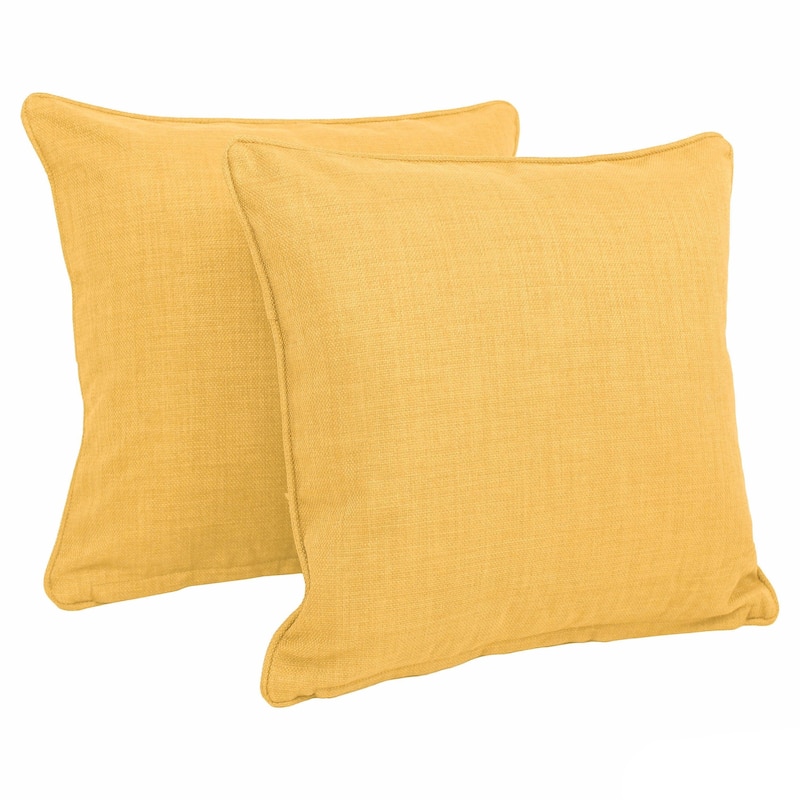 18-inch All-weather Indoor/Outdoor Accent Throw Pillows (Set of 2) - Lemon