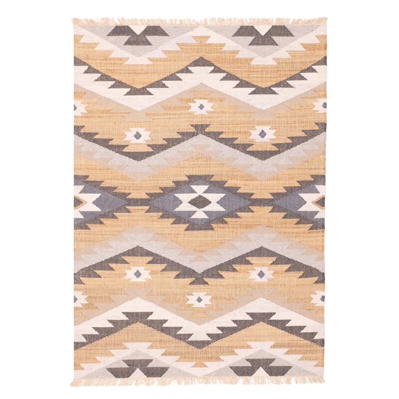 ECARPETGALLERY Flat-Weave Palas Denizli Tan Kilim - 5'4 x 7'6