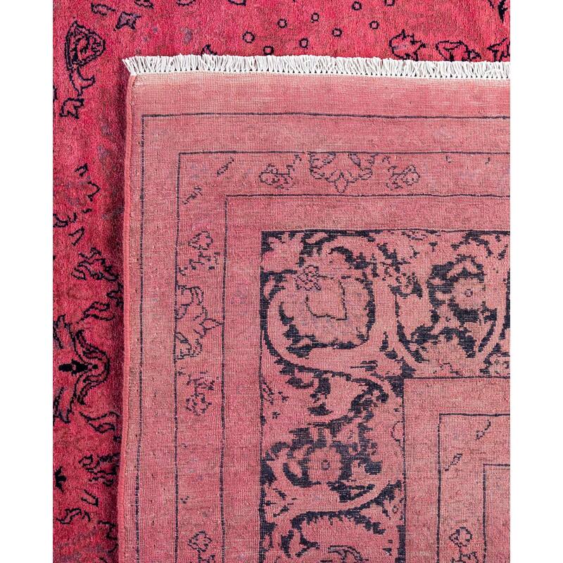 Overdyed One-of-a-Kind Hand-Knotted Area Rug - Pink - 8' 1" x 14' 4"