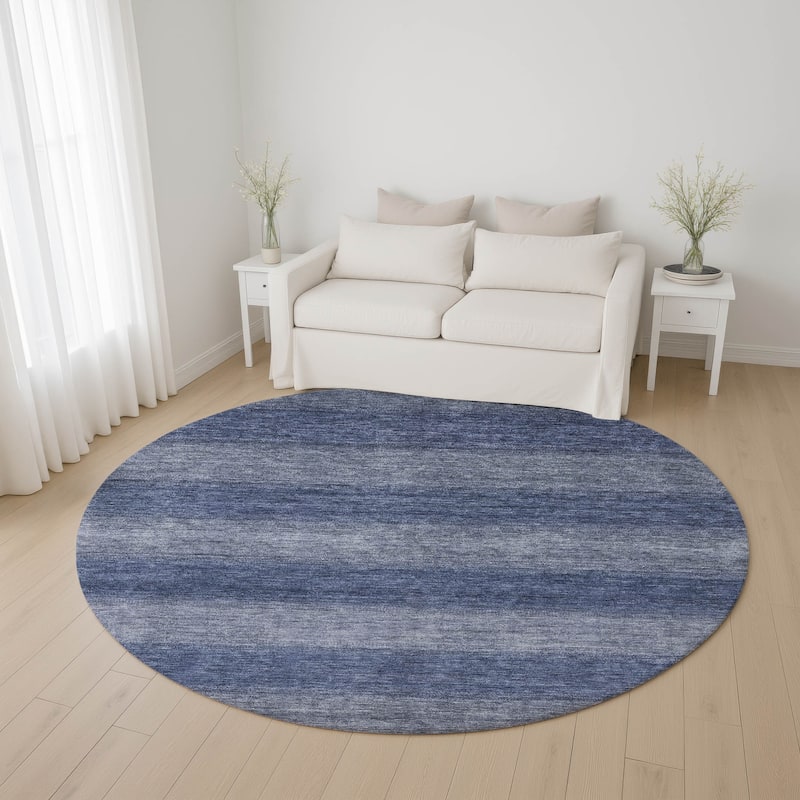 Premium Washable Super Soft Casual Ombre Mayfield Rug - Blue - 8' x 8'