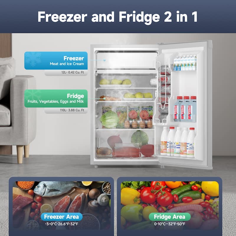 4.3 Cu.Ft Mini Fridge with Freezer