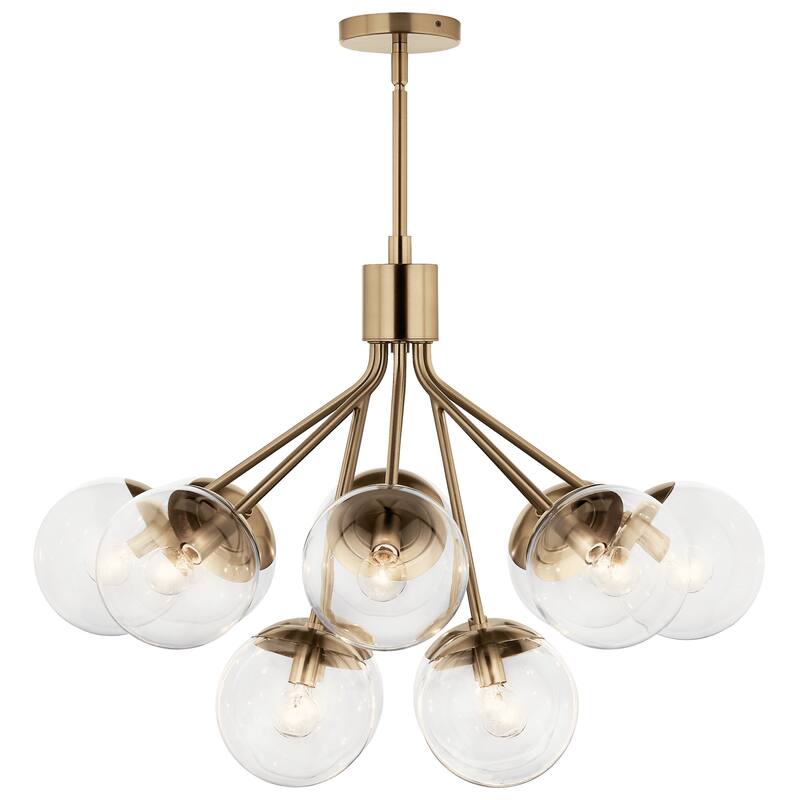 Kichler Lighting Silvarious Clear Glass Convertible Chandelier